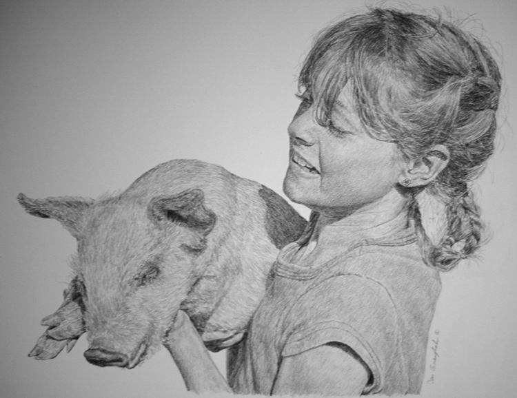 Girl & Pig